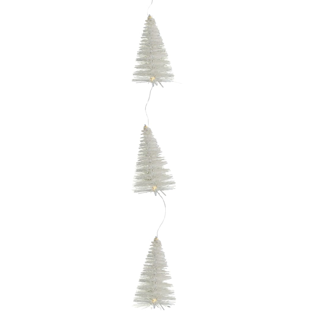 6.5' LED White Mini Sisal Tree Christmas Garl - Warm White Lights