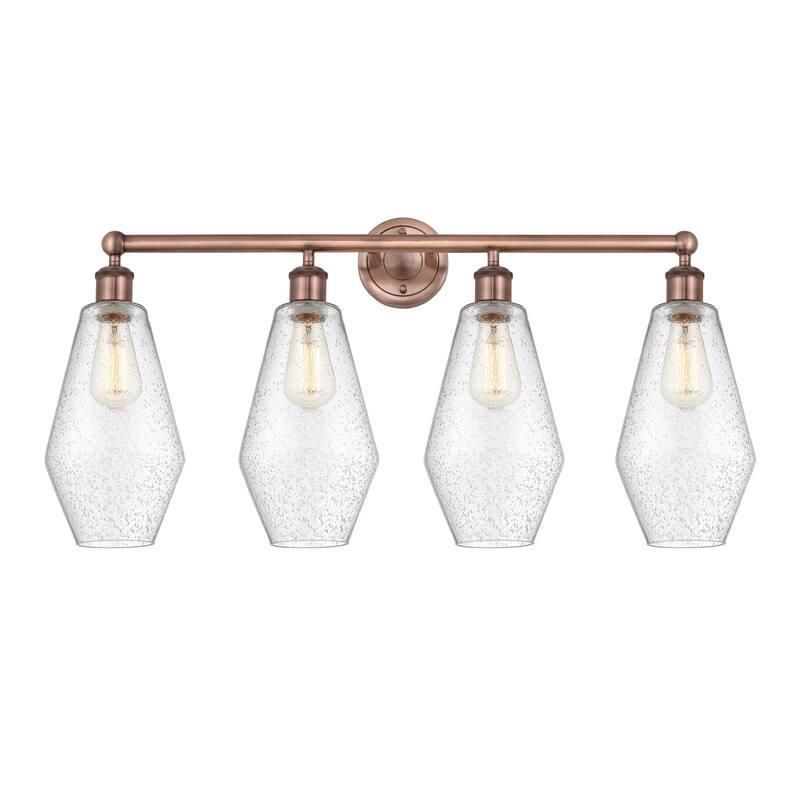 Innovations Lighting Cindyrella - 4 Light 34" Bath Vanity Light - Antique Copper/Seedy
