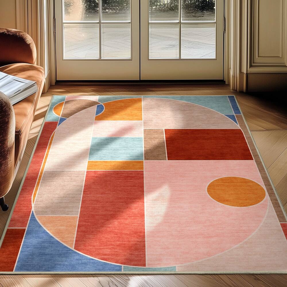 Well Woven Apollo Essence Modern Geometric Flat Pile Area Rug