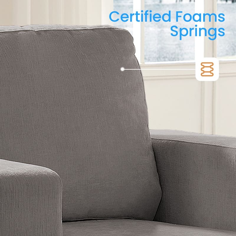 Mixoy W35" Chenille Fabric Armchair Sofa,Cloud Sleeper Comfy Upholstered Sectional Sofa Chair