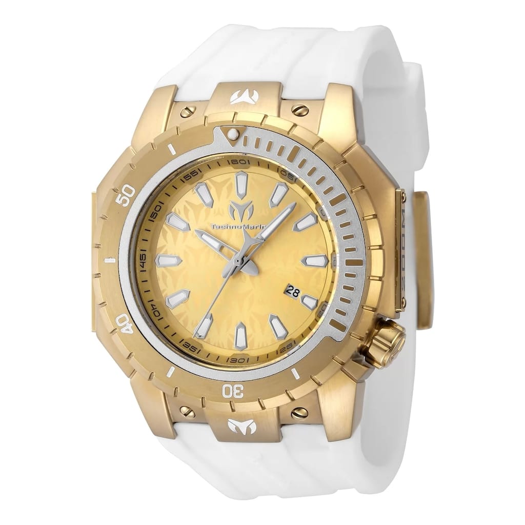 Technomarine Men's TM-224009 Manta Quartz 3 Hand Gold Dial Watch