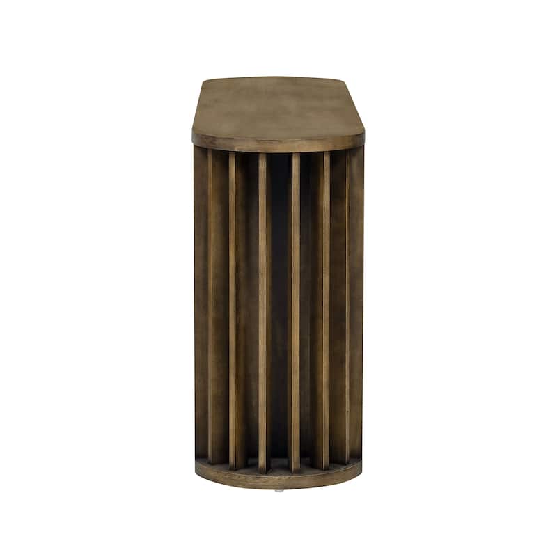 59-inch Long Console Table w/ 2 Drawers, Farmhouse Style Entryway Display Table, Sofa Table w/ Straight Lines Design Legs