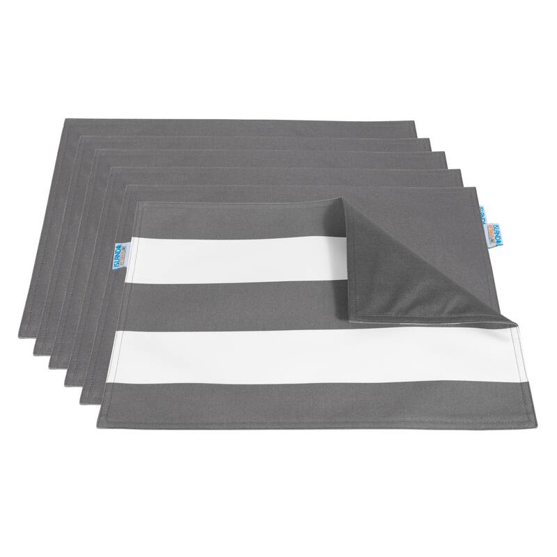 Island Retreat All-Weather Outdoor Reversible Table Mat (Set of 6)