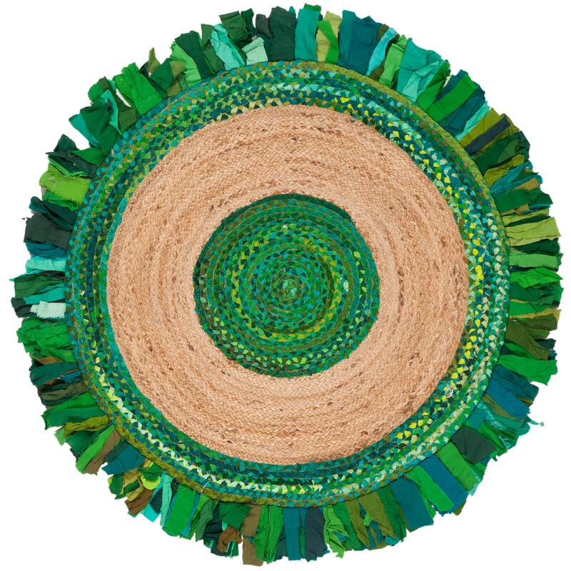 SAFAVIEH Handmade Cape Cod Wobke Jute Rug with Fringe
