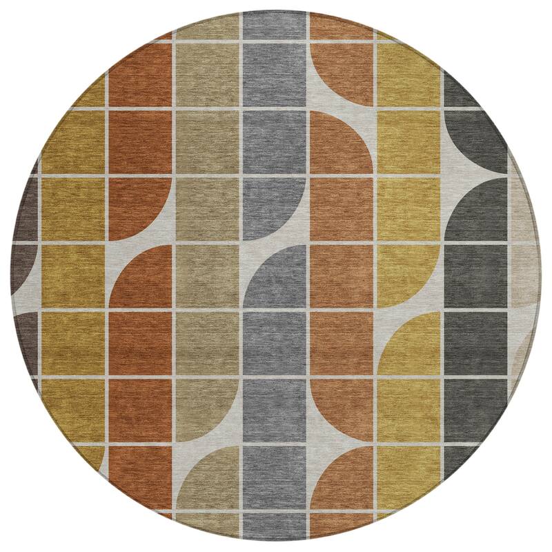 Machine Washable Indoor/ Outdoor Modern Finch Chantille Rug