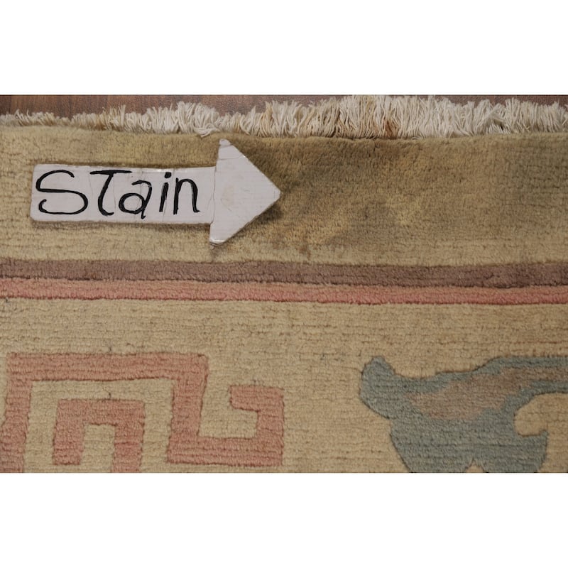 Nepalese Oriental Vintage Area Rug Hand-Knotted Wool Carpet - 7'9" x 9'4"