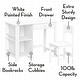 preview thumbnail 3 of 7, RiverRidge Kids Desk and Chair Playroom Set with 2 Art Storage Cubbies and 2 Side Bookshelves - White