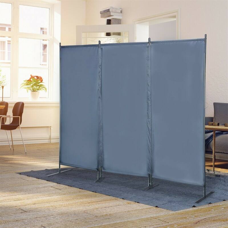 3 Panel Folding Privacy Screen Portable Wall Partition, 6 Ft Divider