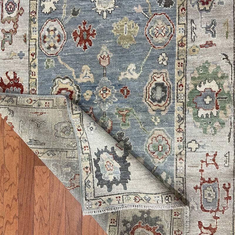 HERAT ORIENTAL Handmade Vegetable Dye Oushak Wool Rug - 4'1" x 6'2"