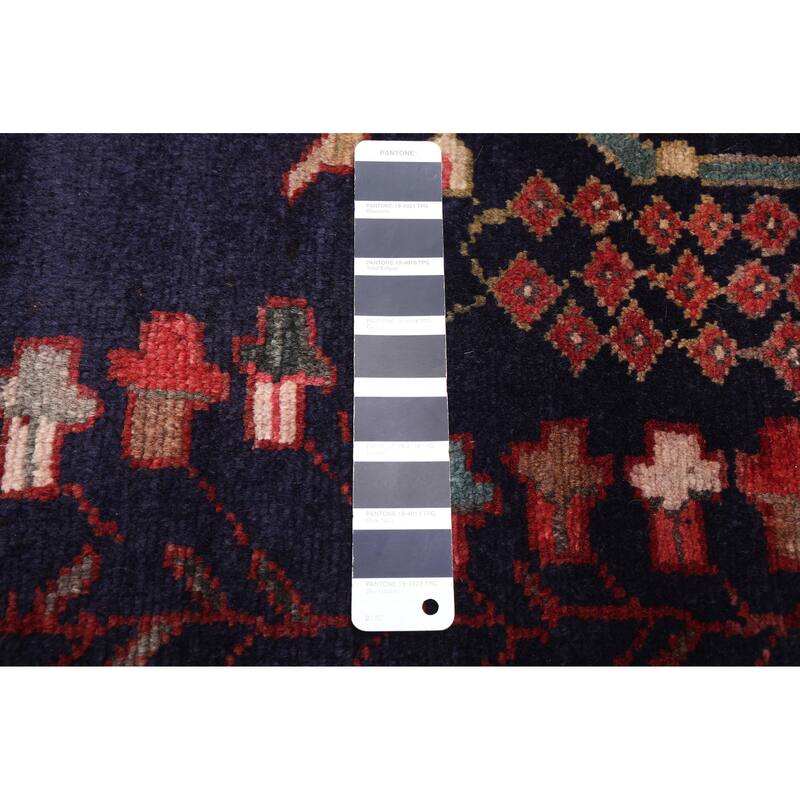 ECARPETGALLERY Hand-knotted Anatolian Vintage Dark Navy Wool Rug - 3'8 x 9'3