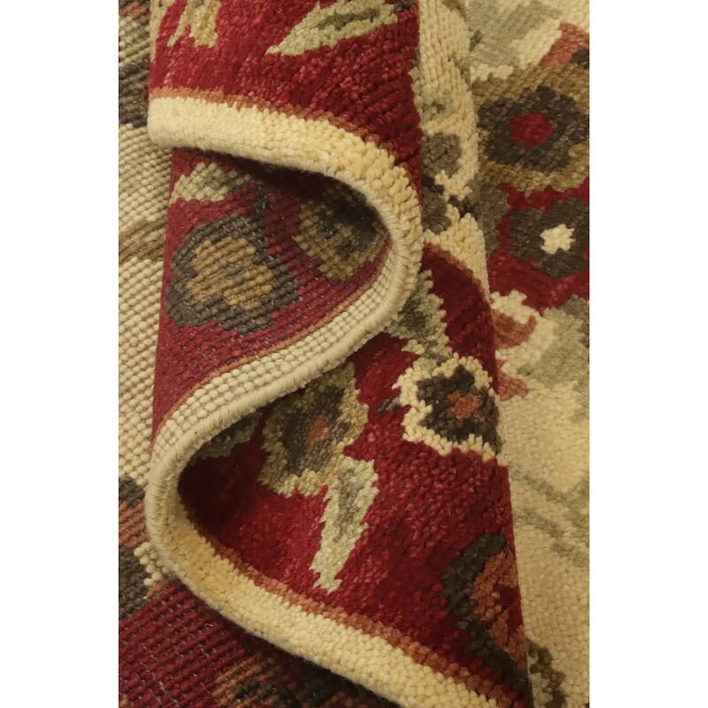 Handmade Wool Floral Indian Area Rug 6x8 - 8' 2'' X 5' 6''