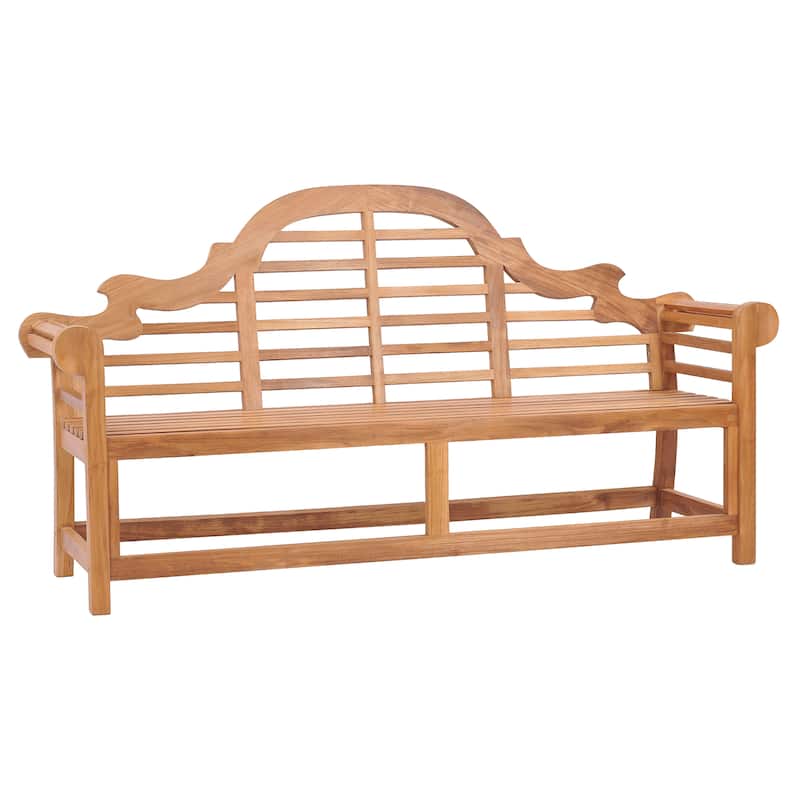 Chic Teak Lutyens Teak Wood Outdoor Garden & Patio Triple Bench