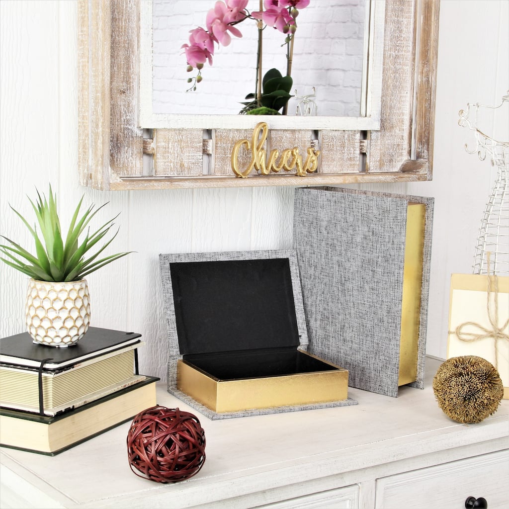 Canter Isle Beige Linen Book Box Set