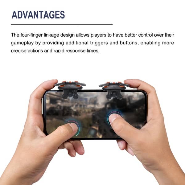 Gaming Trigger Mobile Game Controller G6 Six-Finger Linkage Button ...