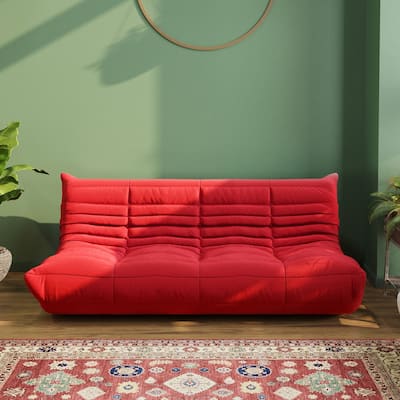 69"Teddy Fabric Upholstery Lounge Floor Couch For Living Room