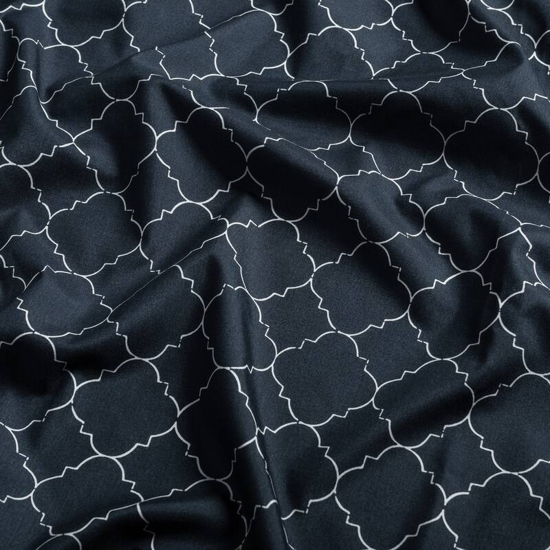 Chanasya Quatrefoil Geometric Print Ultra Soft Microfiber Sheet Set