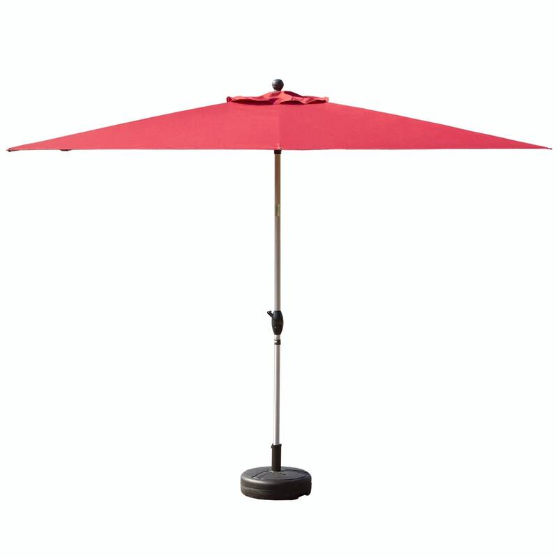 Aluminum Frame Patio Umbrella - Easy Tilt - Red(6.5' × 10')