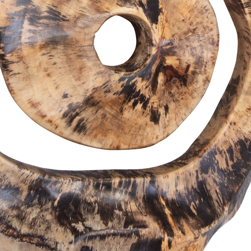Corkscrew Tamarind Wood Wall Art - 13.75" - Set of 9