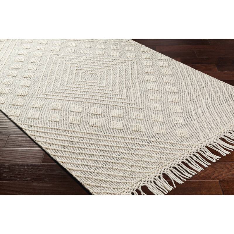 Livabliss Hanoch Handmade Diamond Jute & Wool Area Rug