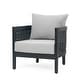 preview thumbnail 24 of 69, Burchett Outdoor Acacia Wood and Wicker 4 Seater Chat Set with Optional Sunbrella Cushions by Christopher Knight Home