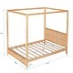 preview thumbnail 4 of 4, Full Size Canopy Platform Bed with Headboard and Support Legs