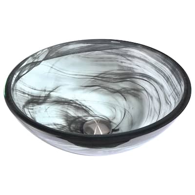 ANZZI Mezzo Series Vessel Sink with Pop-Up Drain in Slumber Wisp
