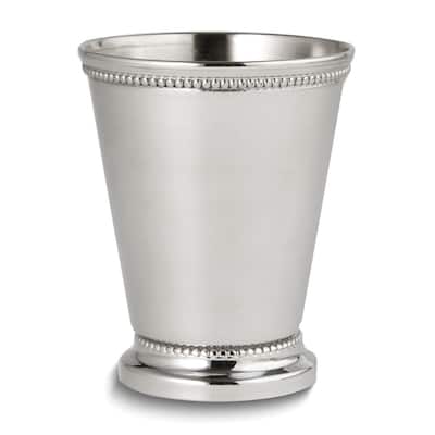 Curata Nickel-Plated Stainless Steel Beaded Medium Mint Julep Cup