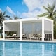 preview thumbnail 14 of 188, EROMMY Outdoor Louvered Pergola Gazebo with Adjustable Aluminum Rainproof Roof 10'x20' Pull Down - White