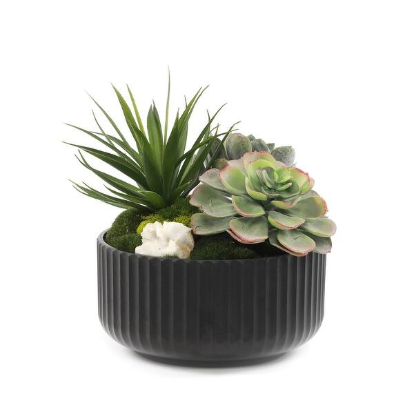 15 plant pot Sutton 15 Ceramic Self Watering Pot Matte Black