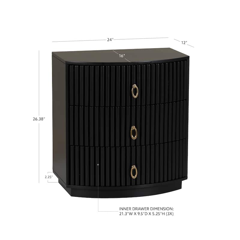 Chantel 3 Drawer Nightstand