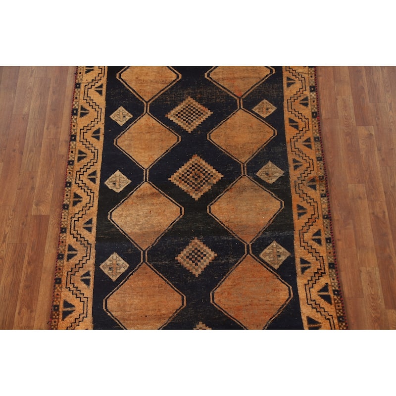 Geometric Lori Persian Antique Area Rug Handmade Wool Carpet - 4'3"x 7'0"