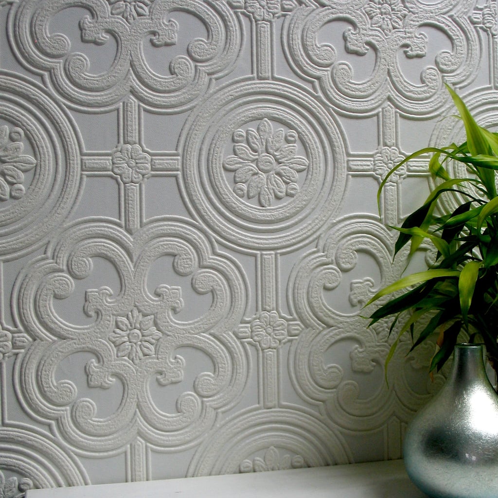 Global Fullerton Egon Paintable Textured 33' L X 20.9 W Vinyl Wallpaper