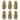 KitchaBon Pineapple Gold Napkin Rings for Table Decor - Set of 6 - 2.55 x 1.2 x 1.65 inches