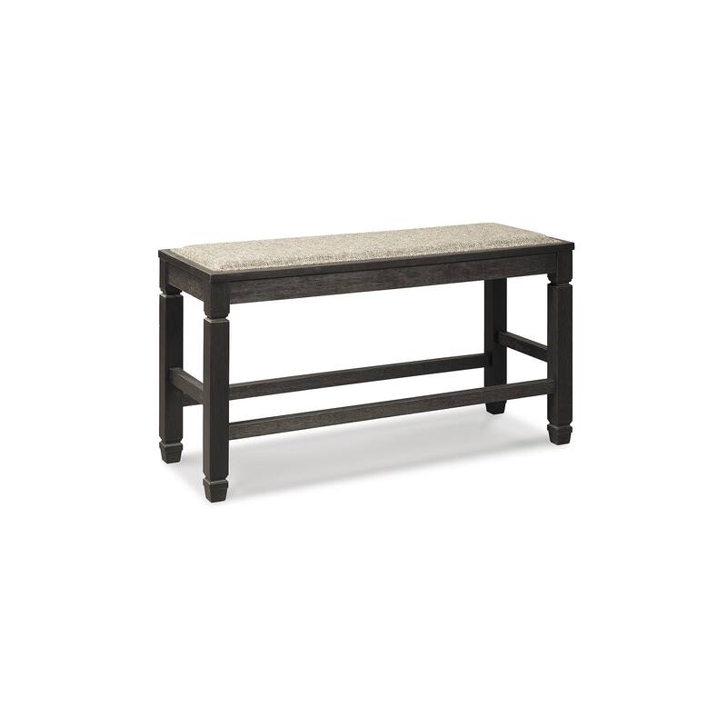 Signature Design by Ashley Tyler Creek Antique Black Upholstered Counter Height Bench