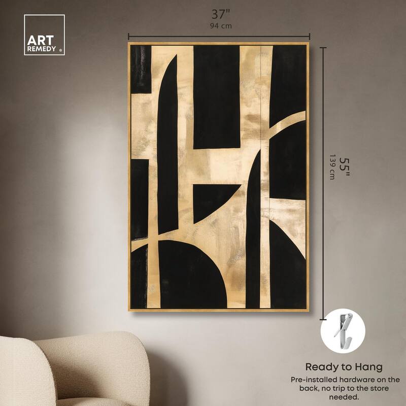 Noir and Gold II Canvas by Art Remedy