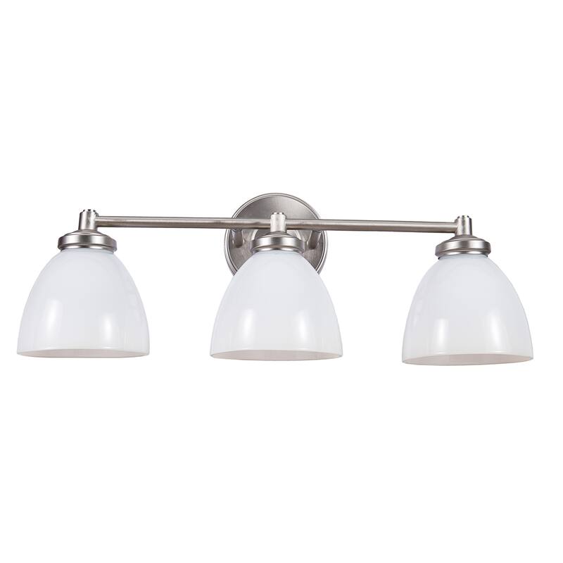 Aspen Creative Bathroom Vanity 3 Lights Fixture, Brushed Nickel - Brushed Nickel