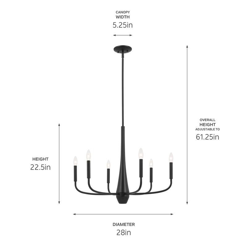 Kichler Lighting Deela 28 in. 6-Light Chandelier