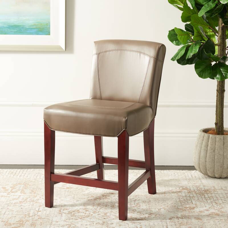 SAFAVIEH Alyson 23.8-inch Brown Counter Stool - 20.7" x 24.2" x 37" - 21Wx24Dx37H