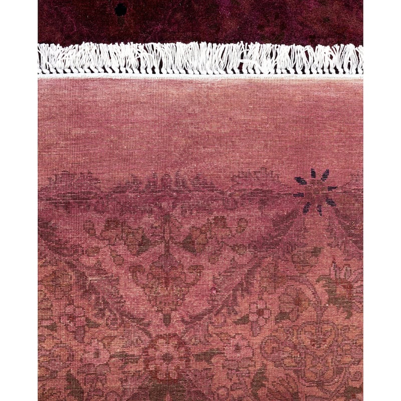Overdyed One-of-a-Kind Hand-Knotted Area Rug - Purple - 7' 1" x 7' 1"