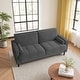 preview thumbnail 60 of 77, 62.5'' W Corduroy Couch Upholstered Square Arm Sofa