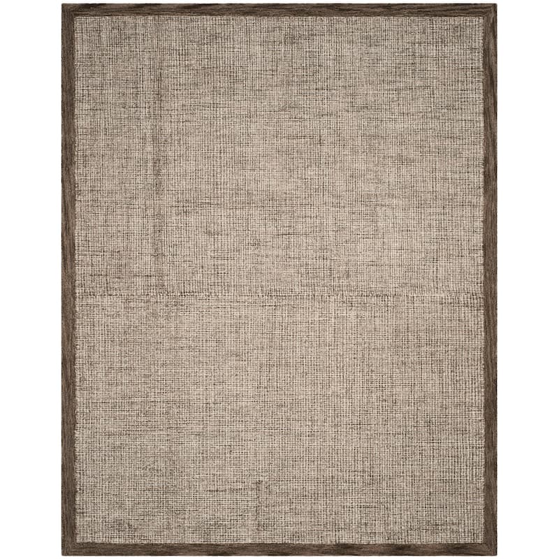 SAFAVIEH Handmade Abstract Filiz Modern Wool Rug - 10' x 14' - Brown/Ivory