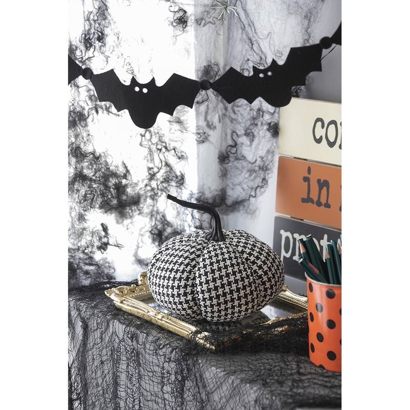7x7x7.5" Fabric Pumpkin Decor, for Holiday Halloween Decoration
