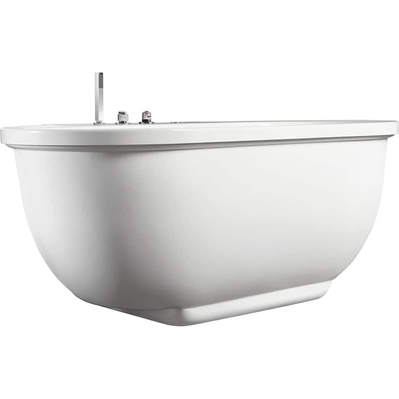 6 ft Acrylic White Whirlpool Bathtub w Fixtures