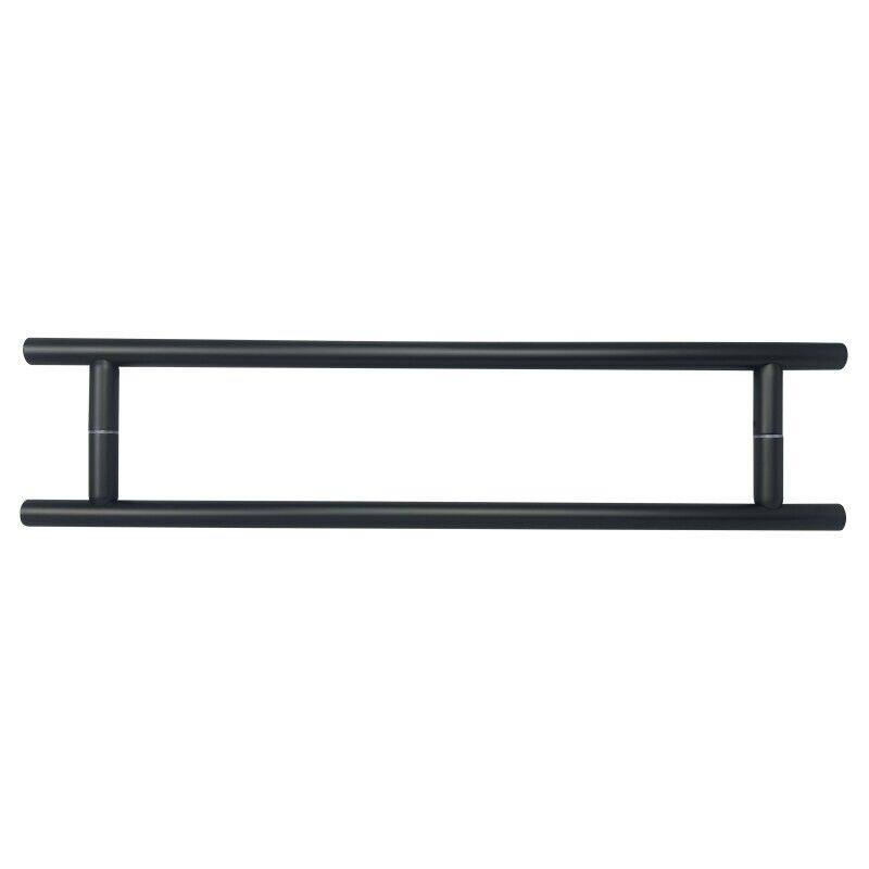 CEL 24" x 24" Stainless Steel Ladder Style Back to Back Pull Handle for Shower Door - Matte Black
