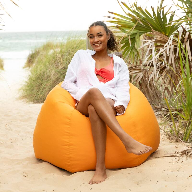 Jaxx Kiss Outdoor Patio Bean Bag Chair - Tangerine