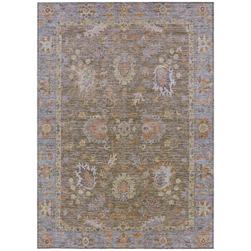 HomeRoots Floral Traditional Rectangle Outdoor Rug