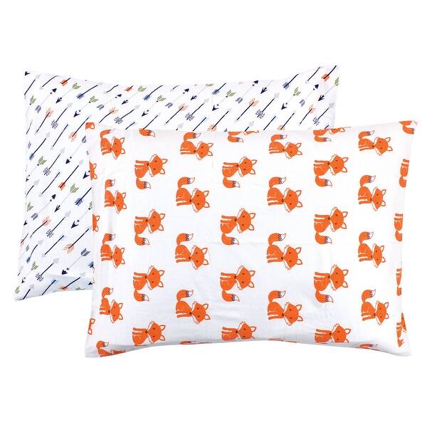 slide 1 of 1, Hudson Baby Infant Boy Cotton Toddler Pillow Case, Foxes, One Size - Foxes Foxes - One Size
