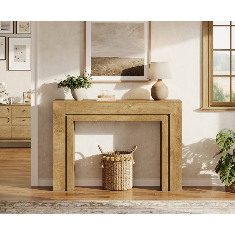 41.3-Inch Farmhouse Entryway Table, Modern Rectangular Console Table