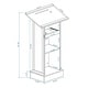 preview thumbnail 11 of 10, Wood Podium Stand, 44" Tall Wooden Lectern With Mic Stand Space, 1 Sliding Shelf With Cup Holder And 1 Fixed Shelf