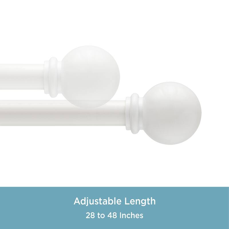 Kenney Chelsea 5/8" Decorative Curtain Rod & Holdback Set